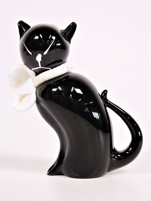Mooie zwarte kat, Murano stijl - heel zwaar!